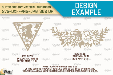 Papercut Easter Garland SVG Bundle. Easter Decor Paper Cut 3D Paper Evgenyia Guschina 