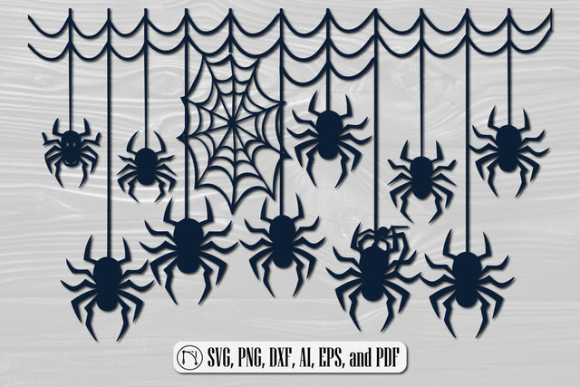 Papercut Hanging Spider Web SVG cut file SVG MD JOYNAL ABDIN 