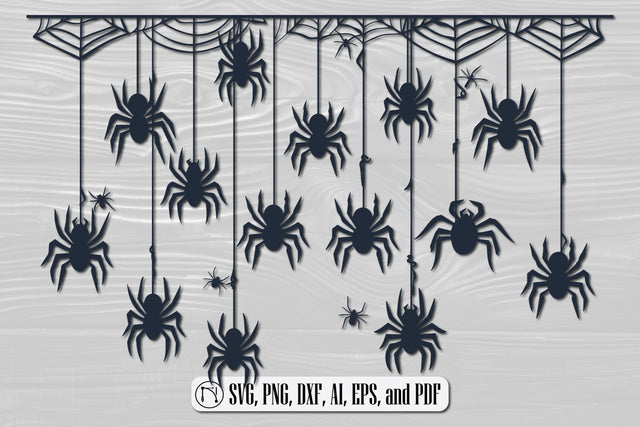 Papercut Hanging Spider Web SVG cut file SVG MD JOYNAL ABDIN 