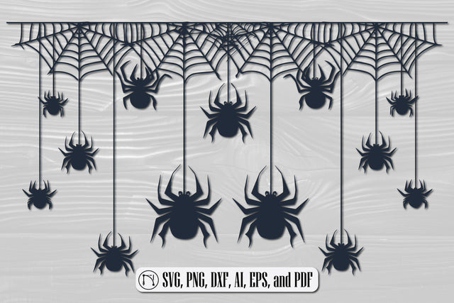 Papercut Hanging Spider Web SVG cut file SVG MD JOYNAL ABDIN 