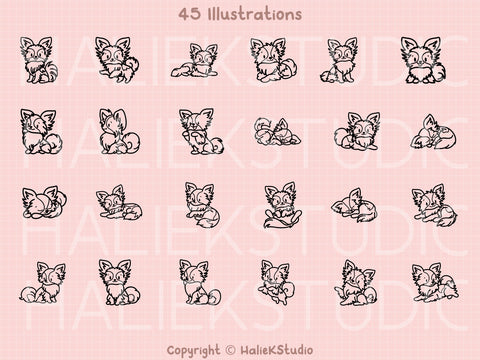 Papillon Dog SVG Design Set SVG HalieKStudio 