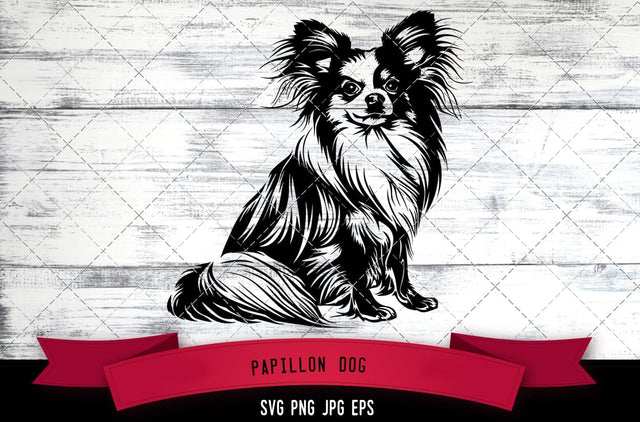 Papillon Dog SVG, Dog SVG, Logo - Digital Download with Commercial License for Cricut, Silhouette, Scan N Cut Crafting SVG Loveleen Kaur 