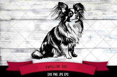 Papillon Dog SVG, Dog SVG, Logo - Digital Download with Commercial License for Cricut, Silhouette, Scan N Cut Crafting SVG Loveleen Kaur 