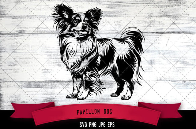 Papillon Dog SVG, Dog SVG, Logo - Digital Download with Commercial License for Cricut, Silhouette, Scan N Cut Crafting SVG Loveleen Kaur 