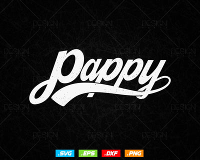 Pappy Retro Style Fathers Day Svg, Poppy Papa Grandpa Vintage T shirt Design Png Gift, Fatherhood Svg, Parents Day Svg, Grandparent Day Svg SVG DesignDestine 