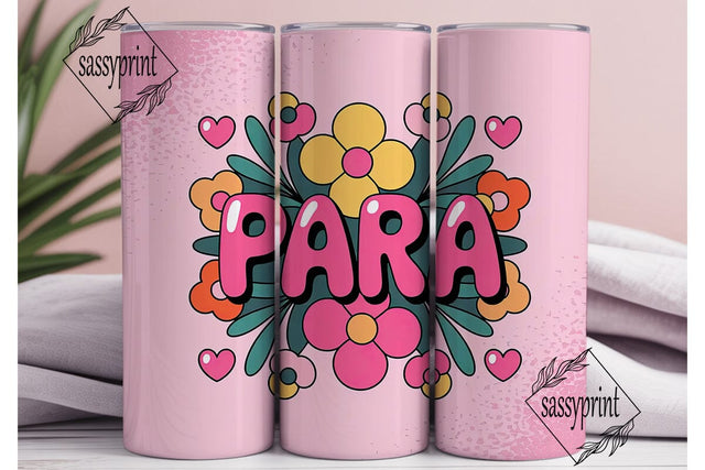 Para Floral Tumbler Wrap PNG Sublimation sassyprint 