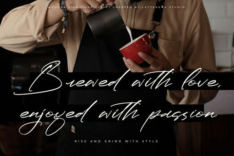 Paradise Stonelife - Modern Signature Script Font Letterena Studios 