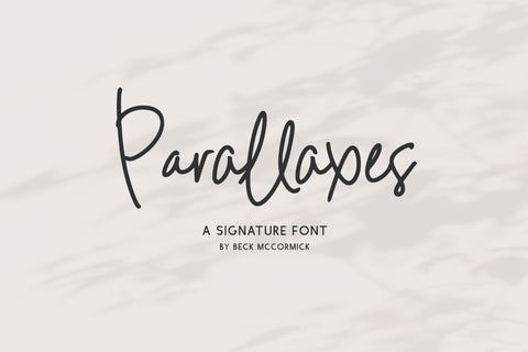 Parallaxes Script Font Beck McCormick 