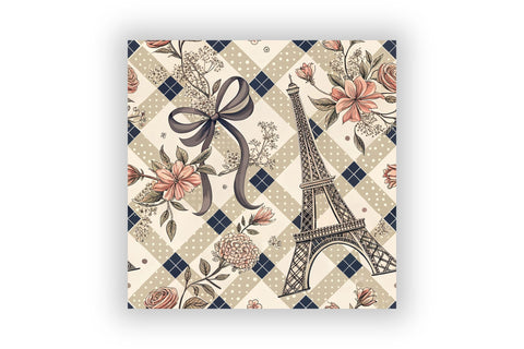 Parisian Coquette Digital Paper Pack, French Floral & Ribbon Seamless Patterns, Wedding & Printable Crafts Digital Pattern FloridPrintables 