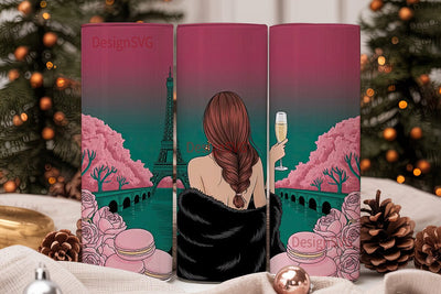 Parisian Night Tumbler Wrap Sublimation DesignSVG 