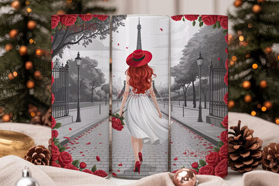 Parisian Romance 20oz Tumbler Wrap Sublimation DesignSVG 