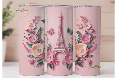 Parisian Romance 20oz Tumbler Wrap Sublimation PixelChick 