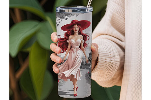 Parisian Romance Tumbler Wrap Sublimation DesignSVG 
