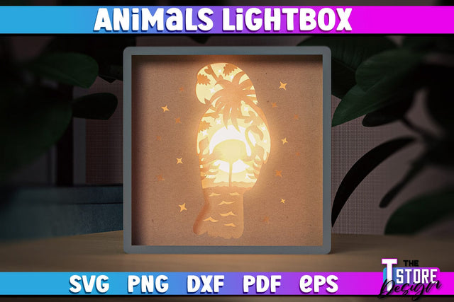 Parrot Lightbox SVG Design | Paper Cut Design | SVG File SVG The T Store Design 