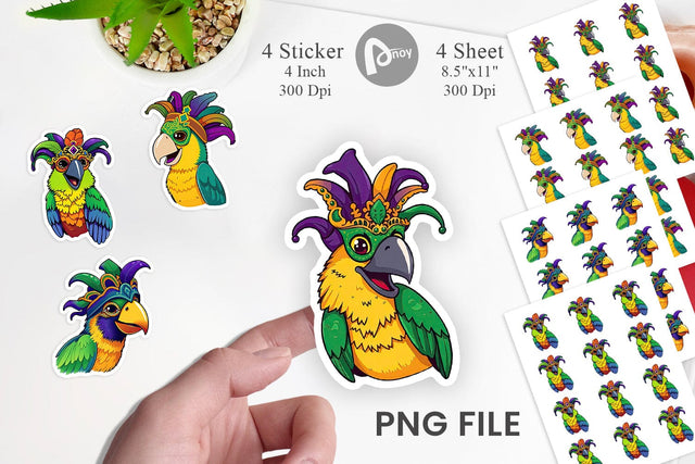 Parrot Mardi Gras Vol 2 Sticker Sublimation artnoy 