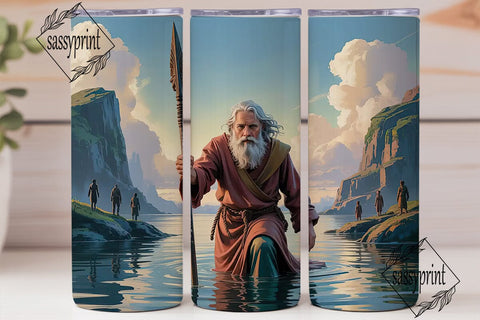 Parting the Red Sea 20oz Tumbler Wrap Sublimation sassyprint 
