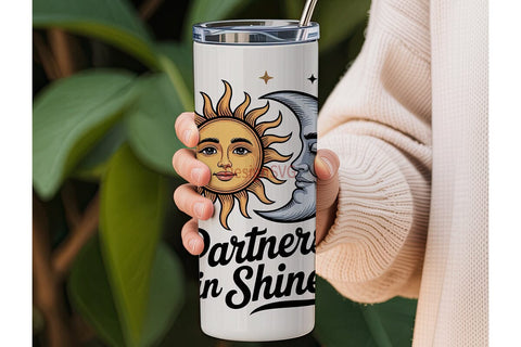 Partners in Shine Tumbler Wrap Sublimation DesignSVG 