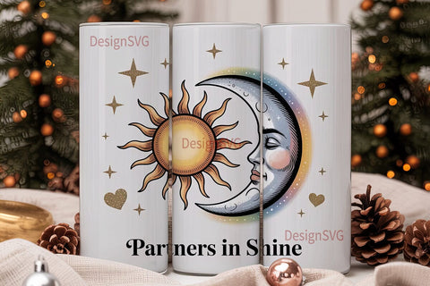 Partners in Shine Tumbler Wrap Sublimation DesignSVG 