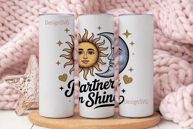 Partners in Shine Tumbler Wrap Sublimation DesignSVG 
