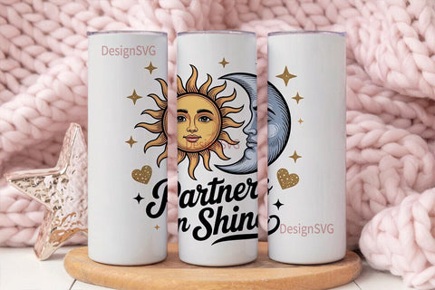 Partners in Shine Tumbler Wrap Sublimation DesignSVG 