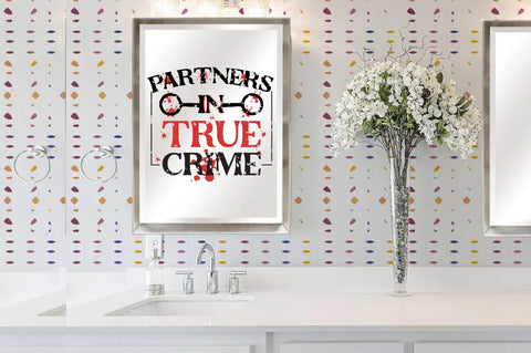 Partners In True Crime Wine PNG Print File for Sublimation Or Print, Funny True Crime, True Crime Designs, Crime Podcast, True Crime Junkie Sublimation Jagonath Roy 