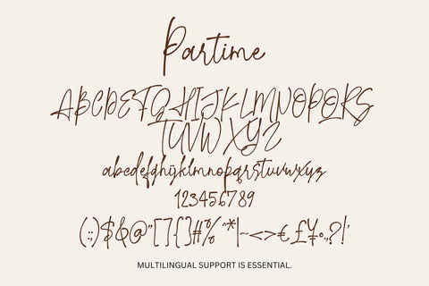 Parttime Font gatype 