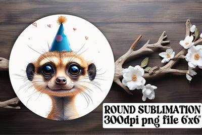 Party Animal Circle Keychain & Coaster Pack Sublimation afrosvg 