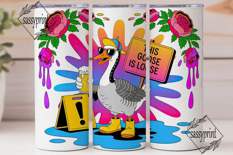 Party Goose 20oz Tumbler Wrap Sublimation sassyprint 