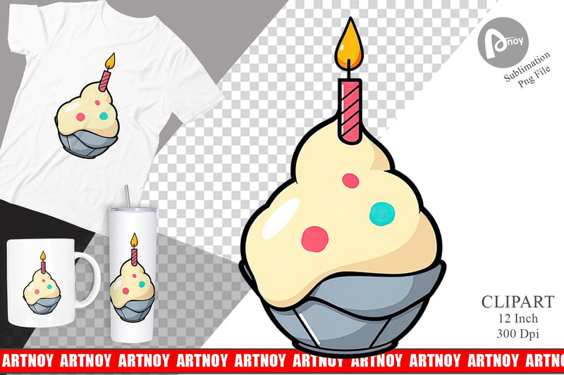 Party Ice Cream Clipart Sublimation artnoy 