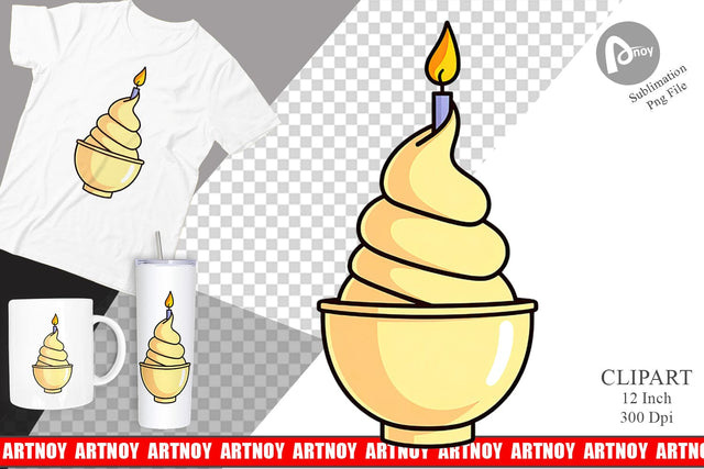Party Ice Cream Clipart Sublimation artnoy 