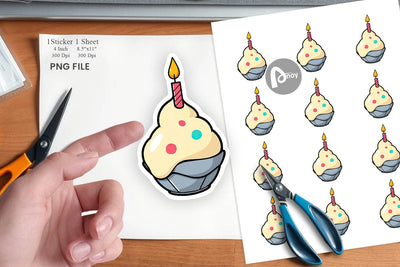 Party Ice Cream Sticker Sublimation artnoy 
