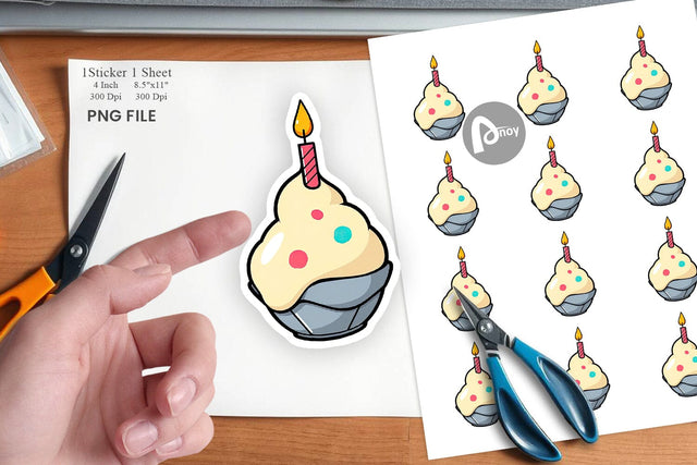 Party Ice Cream Sticker Sublimation artnoy 