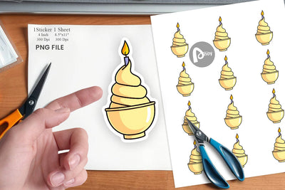 Party Ice Cream Sticker Sublimation artnoy 