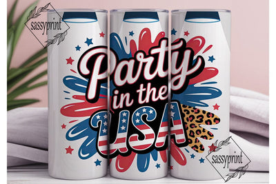 Party in the USA 20oz Tumbler Wrap Sublimation sassyprint 