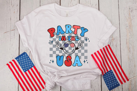 Party in the USA PNG I Kids 4th of July Sublimation Tshirt Sublimation Happy Printables Club 