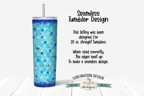 Party In The USA - Seamless 20 oz Sublimation Tumbler Sublimation Ewe-N-Me Designs 