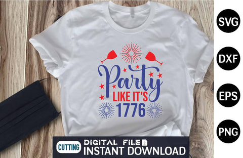 Party Like It's 1776 svg SVG designer krishna 