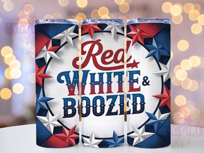 Party & Patriotism Red White and Boozed Tumbler, 4th Of July Tumbler Wrap, Patriotic Alcohol Design, Funny USA Sublimation, Drunk Tumbler Design, 20oz Boozy Tumbler Wrap, Independence Day Humor PNG Sublimation SvggirlplusArt 