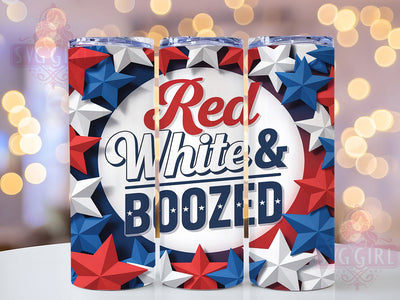 Party & Patriotism Red White and Boozed Tumbler, 4th Of July Tumbler Wrap, Patriotic Alcohol Design, Funny USA Sublimation, Drunk Tumbler Design, 20oz Boozy Tumbler Wrap, Independence Day Humor PNG Sublimation SvggirlplusArt 