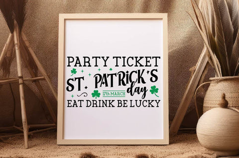 Party Ticket St. Patrick’s Day Sign SVG Design SVG Regulrcrative 