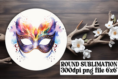Party with Circle Mardi Gras Sublimation Art Sublimation afrosvg 