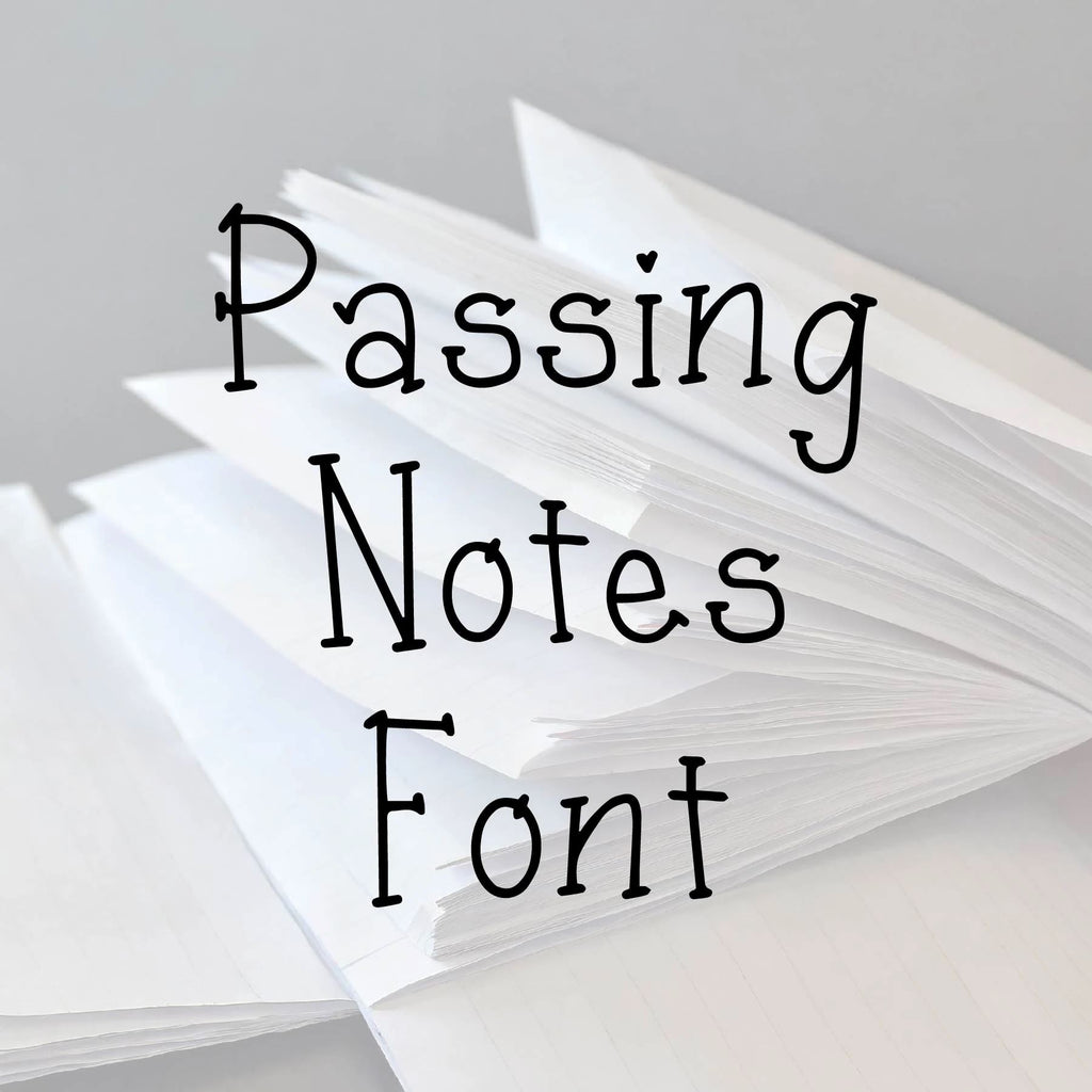 Notes Lettering Font Passing Notes Font OTF, Fonts for Crafting, Handwritten Font - So Fontsy
