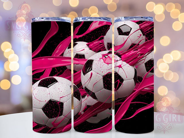 Passionate & Playful Soccer Mom Tumbler, Pink Soccer Ball Design, Sport Fan Tumbler Wrap, Soccer Lover Gift, 20oz Soccer Tumbler, Team Mom Sublimation, DIY Soccer Tumbler Sublimation SvggirlplusArt 