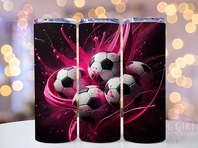Passionate & Playful Soccer Mom Tumbler, Pink Soccer Ball Design, Sport Fan Tumbler Wrap, Soccer Lover Gift, 20oz Soccer Tumbler, Team Mom Sublimation, DIY Soccer Tumbler Sublimation SvggirlplusArt 