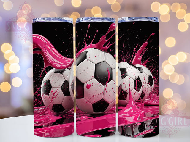 Passionate & Playful Soccer Mom Tumbler, Pink Soccer Ball Design, Sport Fan Tumbler Wrap, Soccer Lover Gift, 20oz Soccer Tumbler, Team Mom Sublimation, DIY Soccer Tumbler Sublimation SvggirlplusArt 