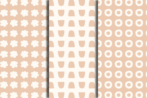 Pastel Abstract Shapes Seamless Patterns Digital Pattern Rin Green 