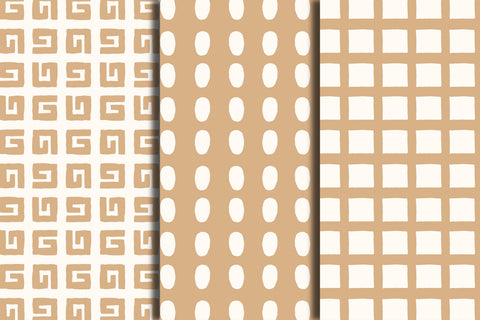 Pastel Abstract Shapes Seamless Patterns Digital Pattern Rin Green 