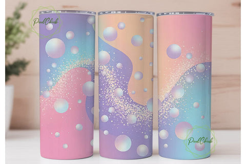 Pastel Bokeh Glitter 20oz Tumbler Wrap Sublimation PixelChick 