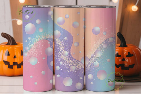 Pastel Bokeh Glitter 20oz Tumbler Wrap Sublimation PixelChick 