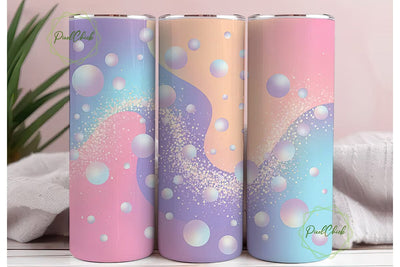 Pastel Bokeh Glitter 20oz Tumbler Wrap Sublimation PixelChick 